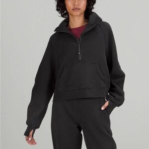 Lululemon Half Zip Scuba Oversized Funnel Neck - Black XS/S